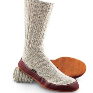 Acorn Wool Slipper Socks Gray Sz Womens 9-10